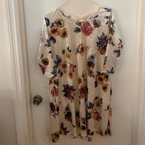 velour floral dress